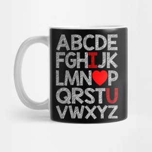 Alphabet ABC I Love You Valentines Day Heart Girls Boys Mug